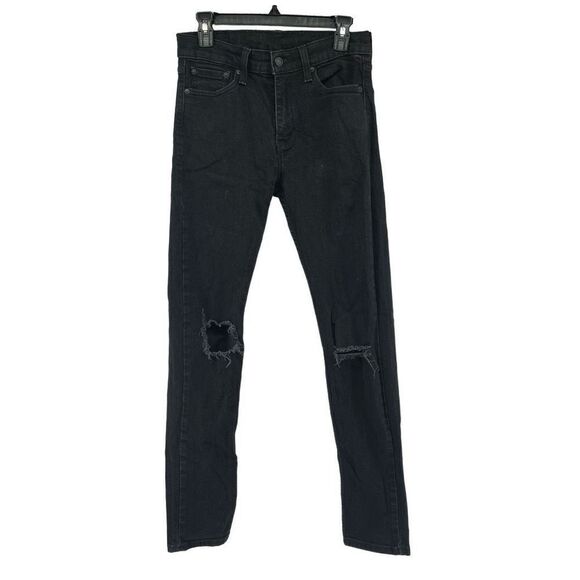 Levi’s 510 Men’s Skinny Fit Black Distressed Denim Jeans Waist 29 Length 32 - Picture 1 of 14